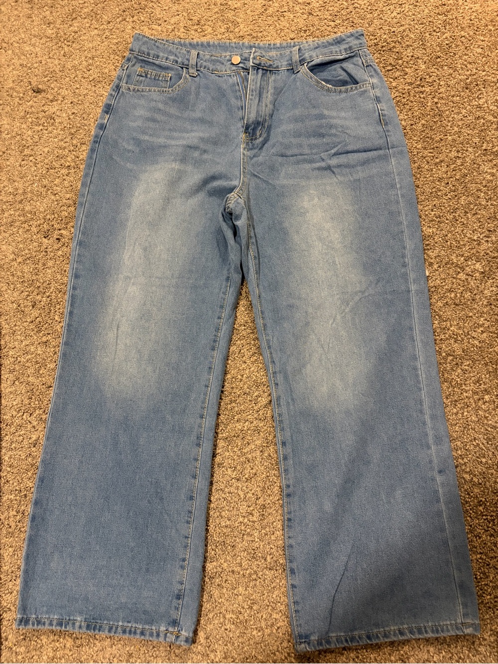 Classic Light Wash Straight-Leg Jeans